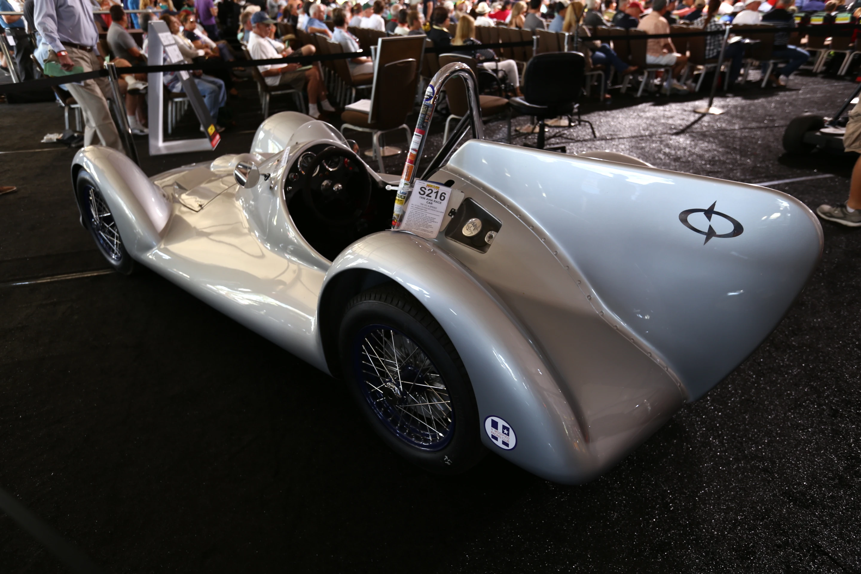 An extremely rare 1956 Avia MK3 Monoposto Streamliner on the floor at Mecum (Photo: Angus MacKenzie/Gizmag.com)