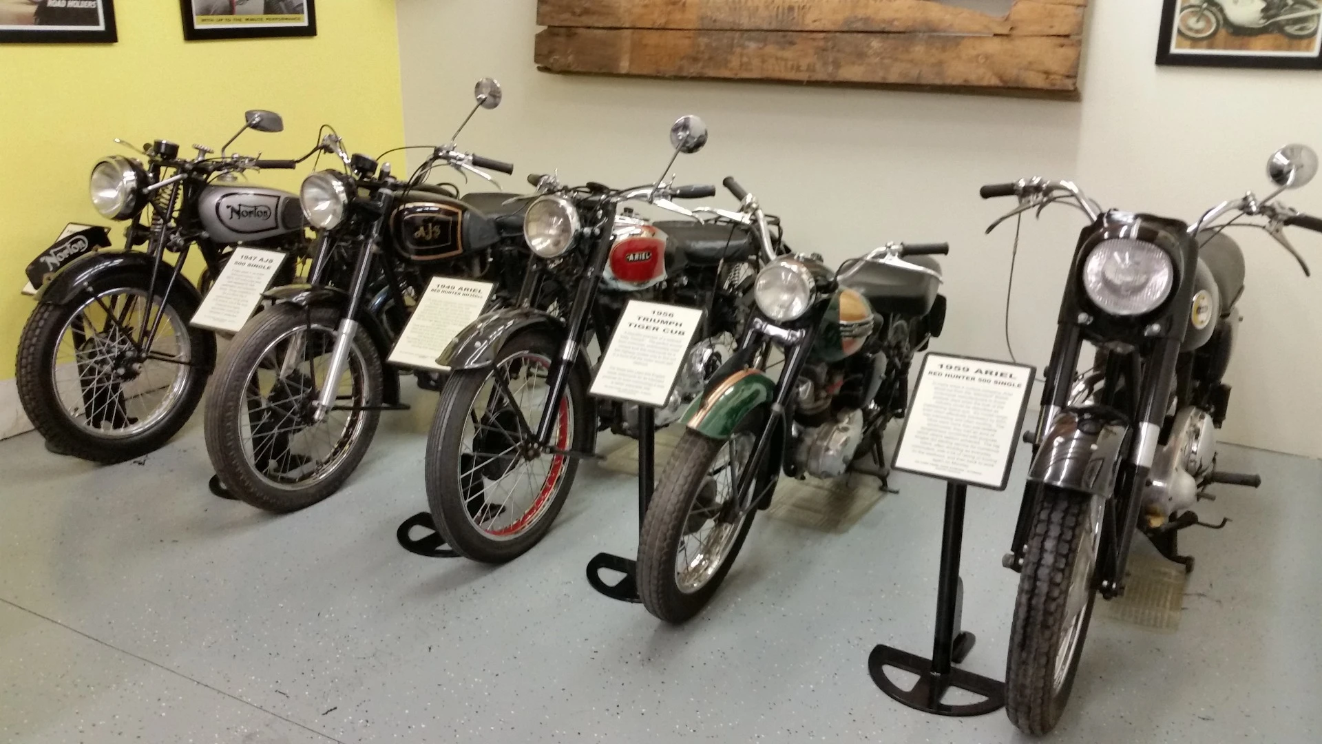A couple of Ariels, a Triumph and a Norton