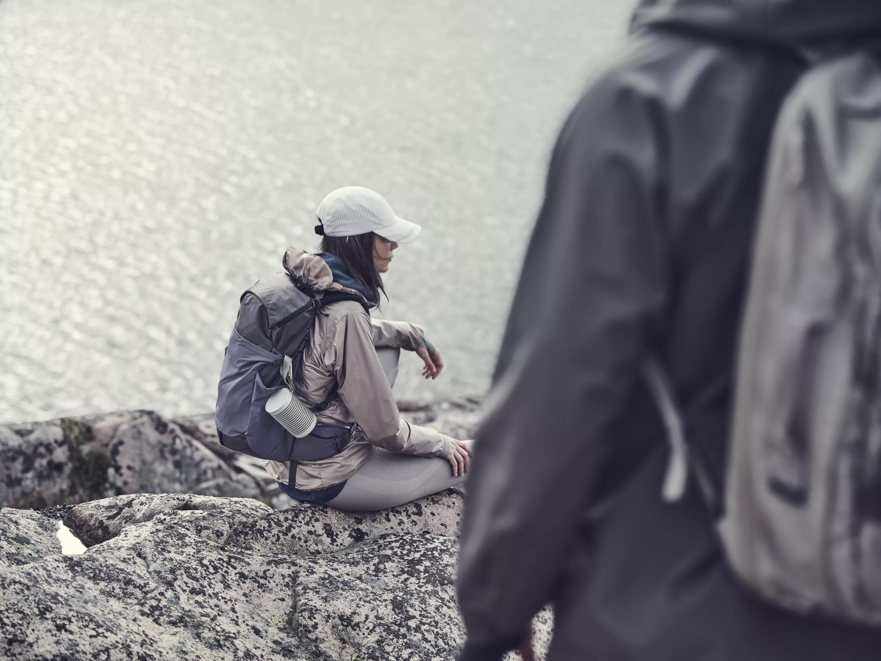 The Beosound Explore comes with an aluminum carabiner for hanging the portable speaker from the outside of a backpack