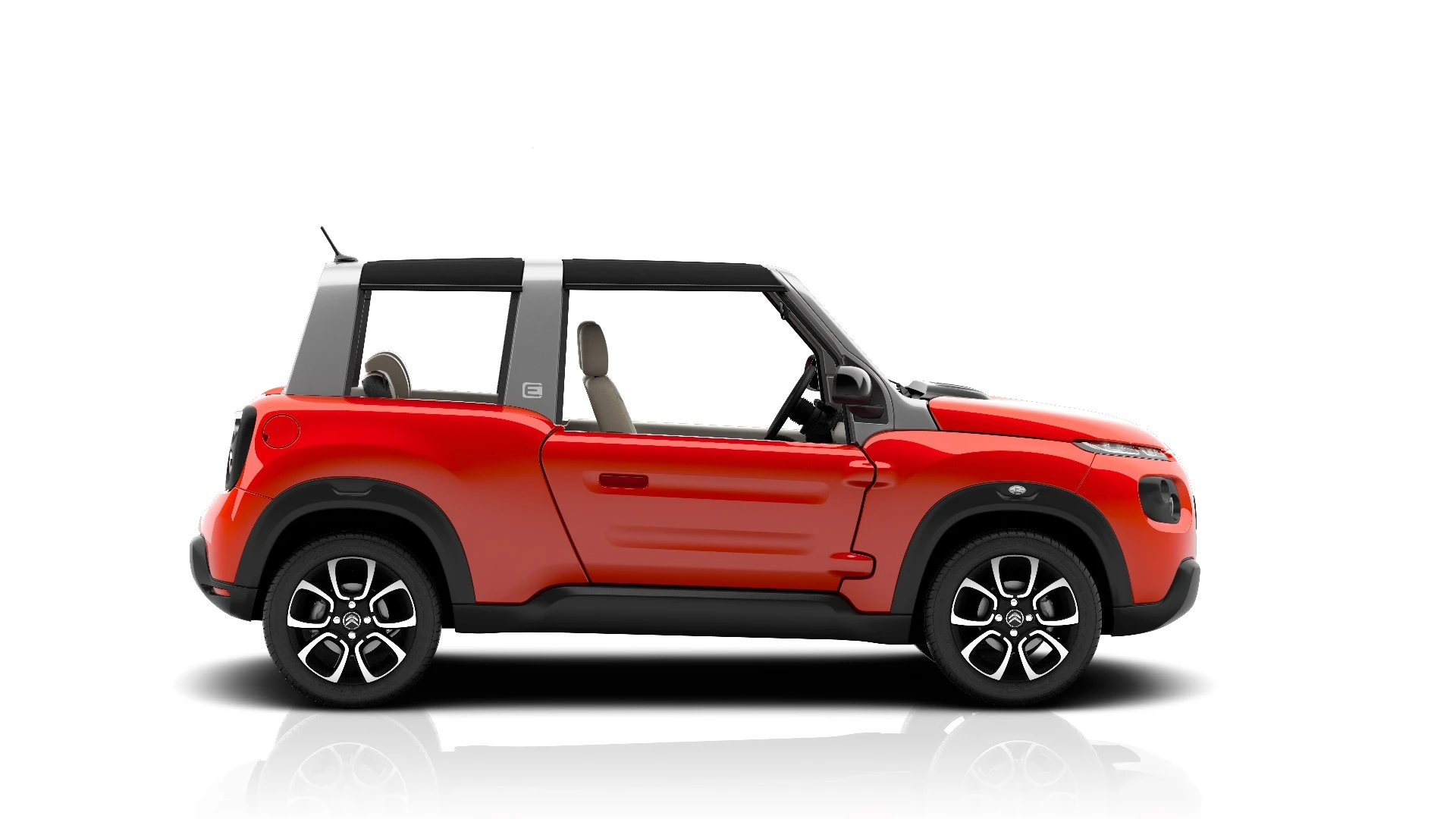The E-Mehari is part Cactus M concept, part Bollore Bluesummer and part classic Méhari