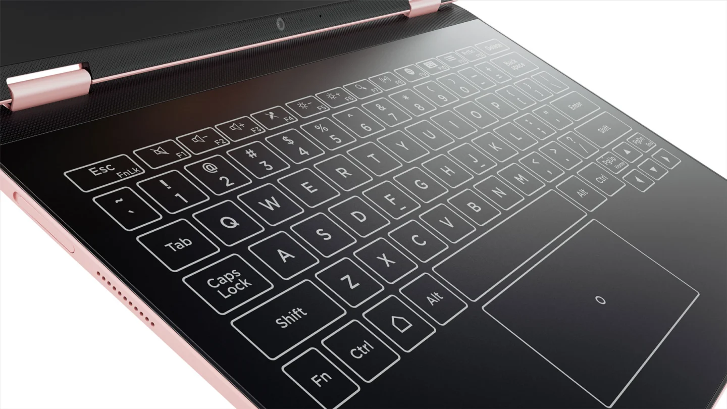 Touchscreen Halo keyboard