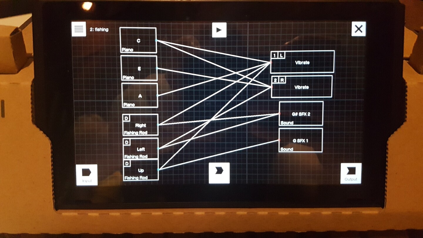 Nintendo Labo's Toy-Con Garage mode lets users tinker with block-based programming to design their own games