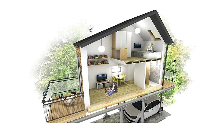 Render depicting the interior of the ZED Pod