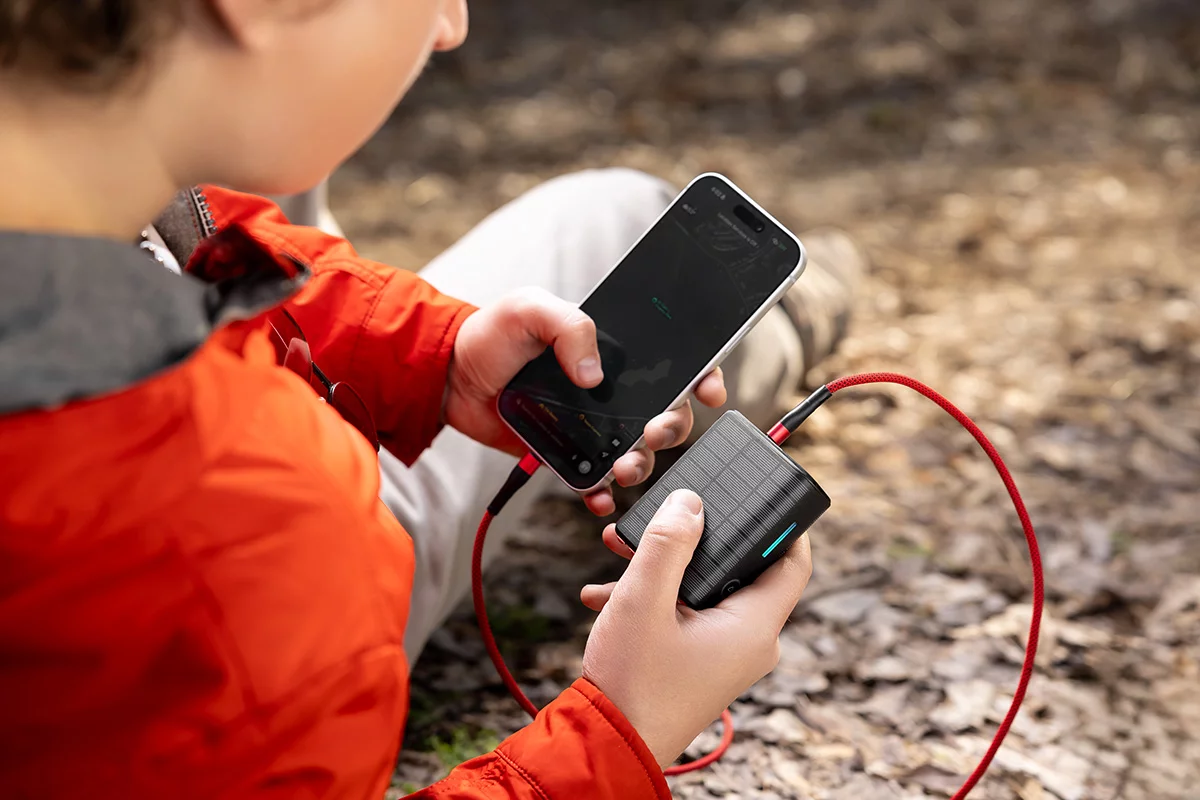 The Solly power bank can be topped off by simply leaving it out in the sun