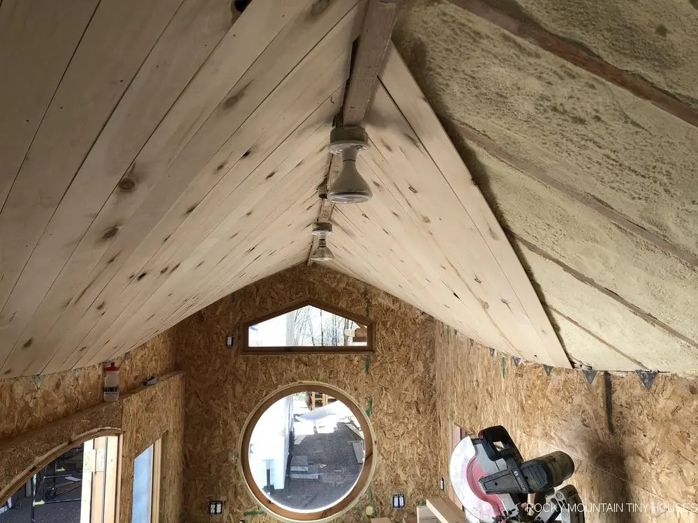 Structurally, the San Juan Tiny House features SIPs (structural insulated panels)