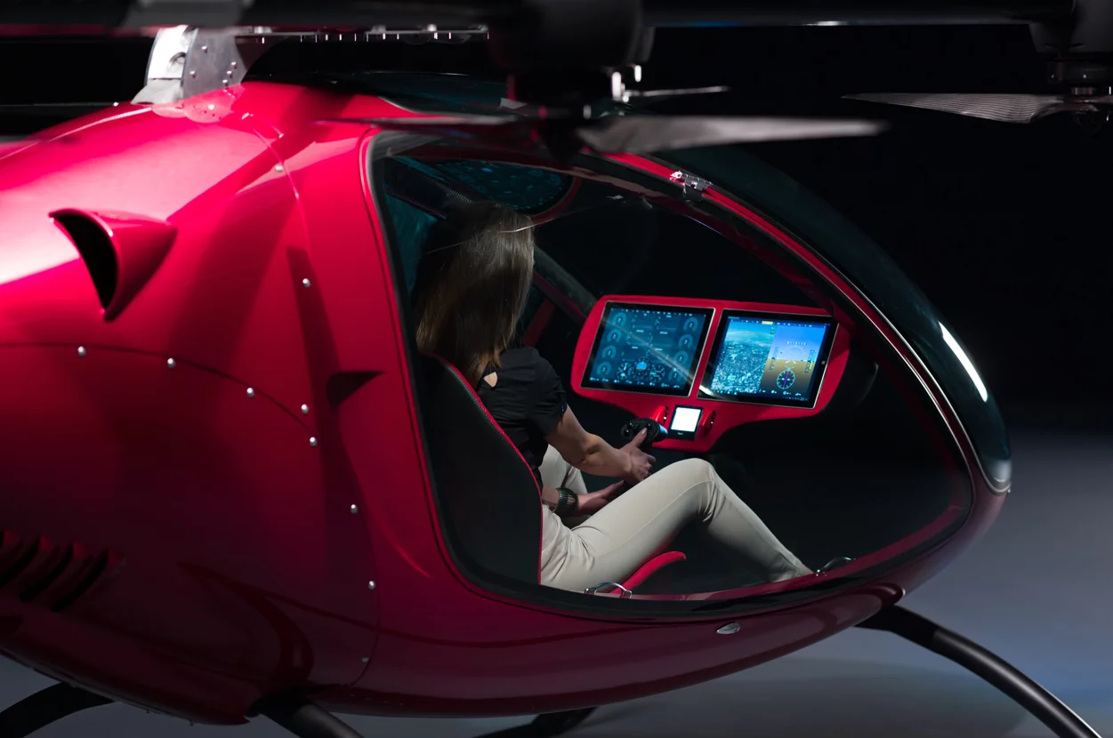 The Passenger Drone comes equipped with a touchscreen that allows users to punch in their destination