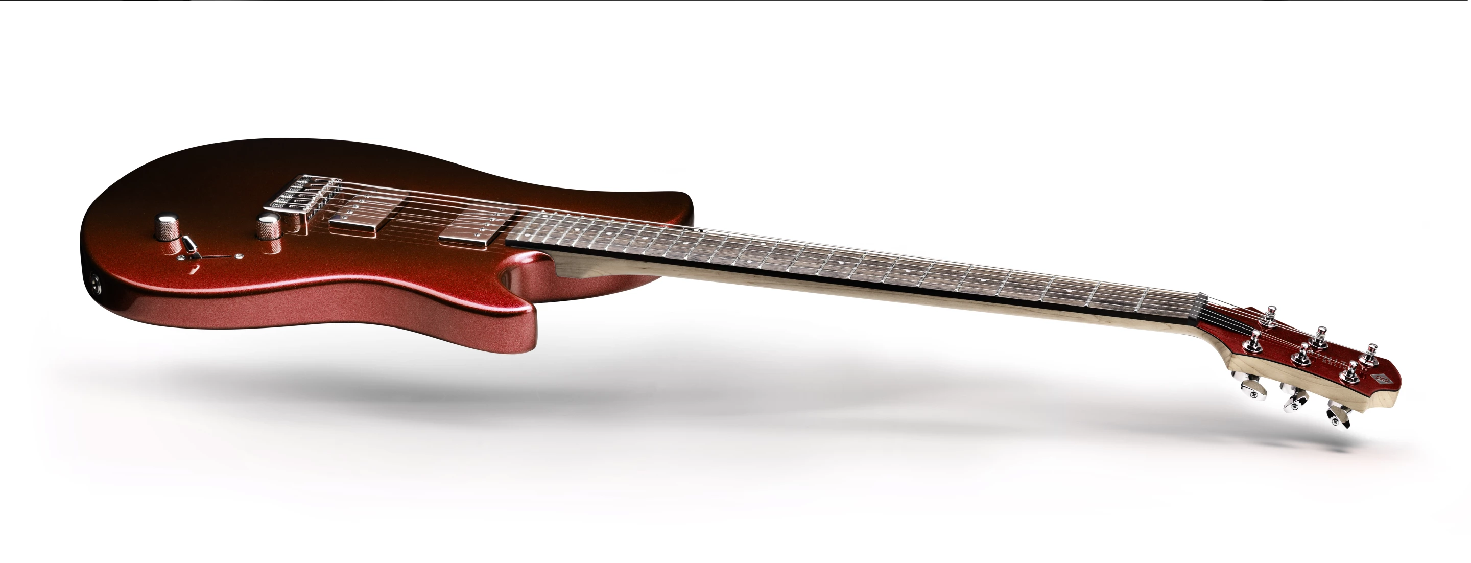 The Trinity has a basswood body and maple neck topped by a laurel fingerboard
