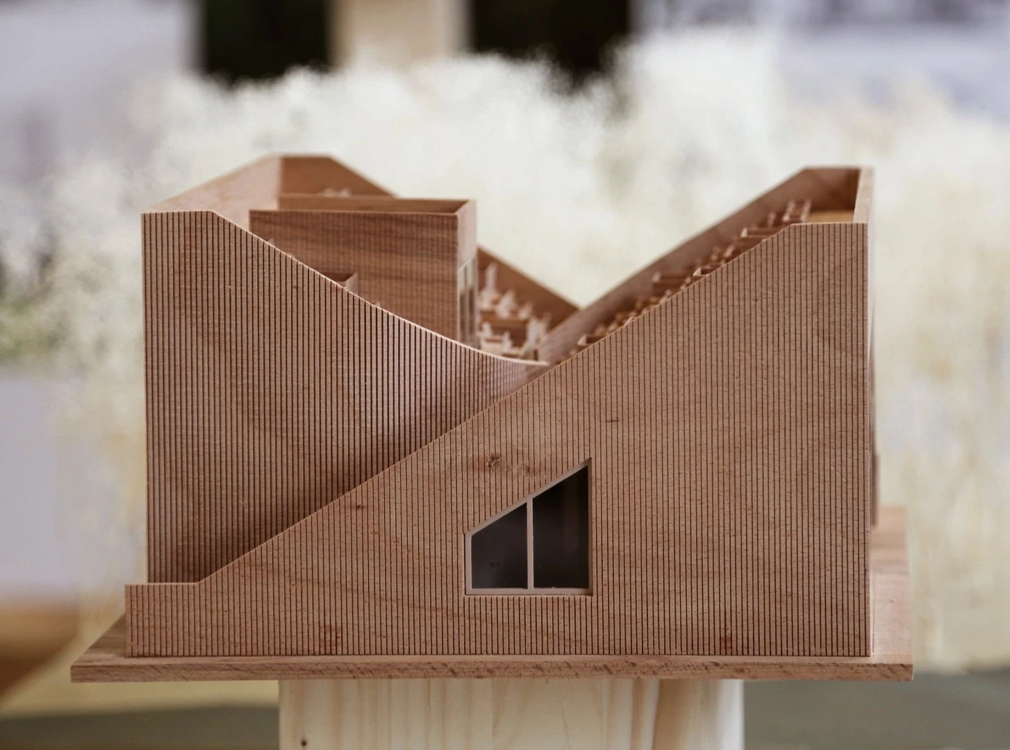 Side view, Yin & Yang house model by Penda architects