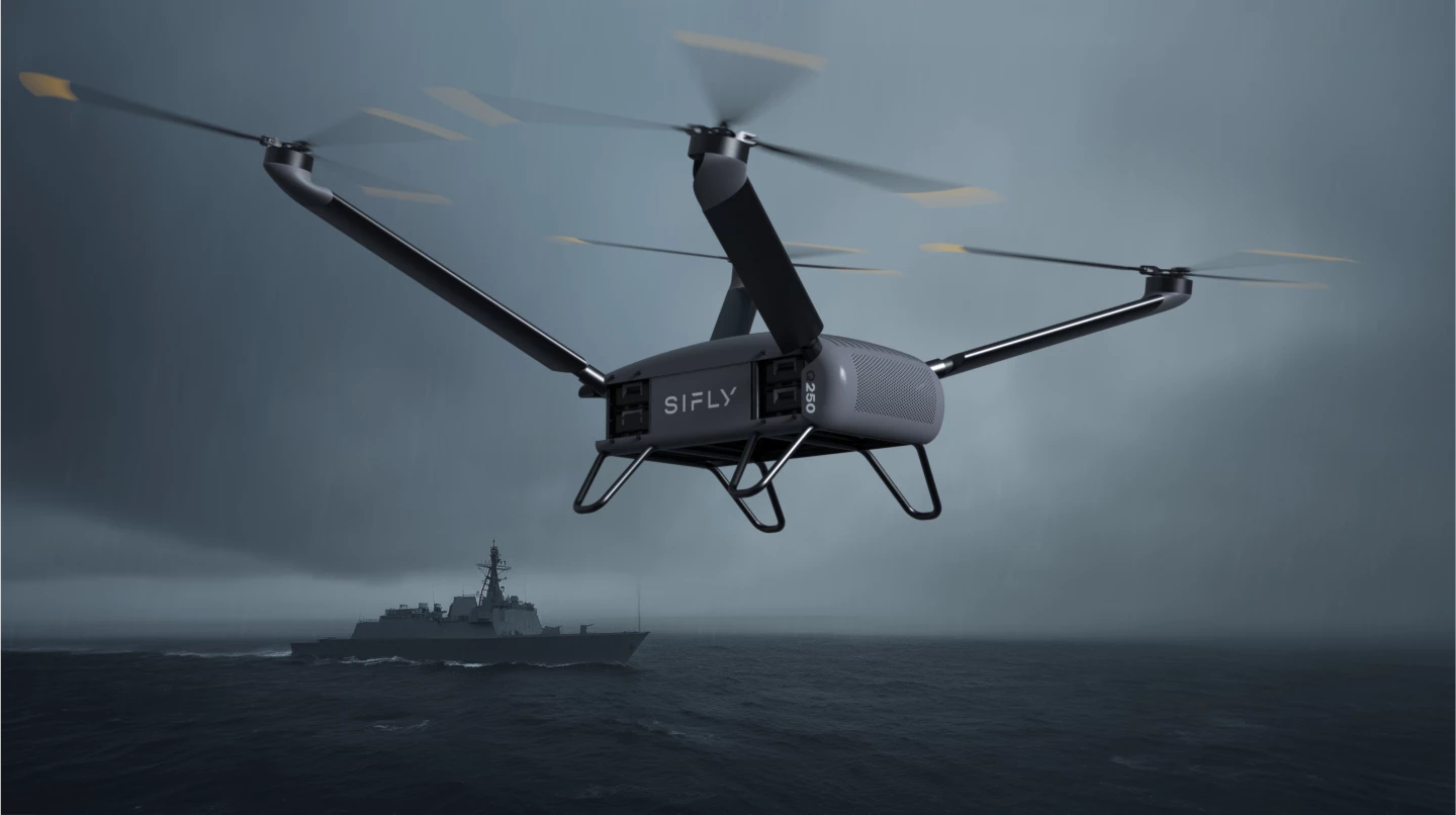 The heavy-lift version carries 200 lb (90 kg) for 100 minutes