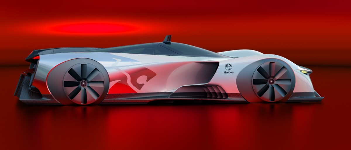 Holden's Time Attack Racer features a carbon fiber and Kevlar body and cuts an extremely low figure with low frontal area