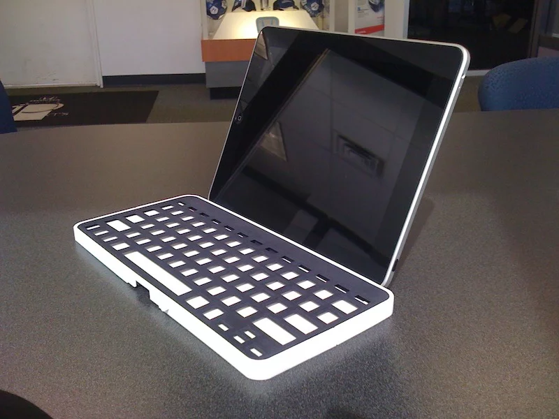 A development mockup of the Levitatr Bluetooth keyboard