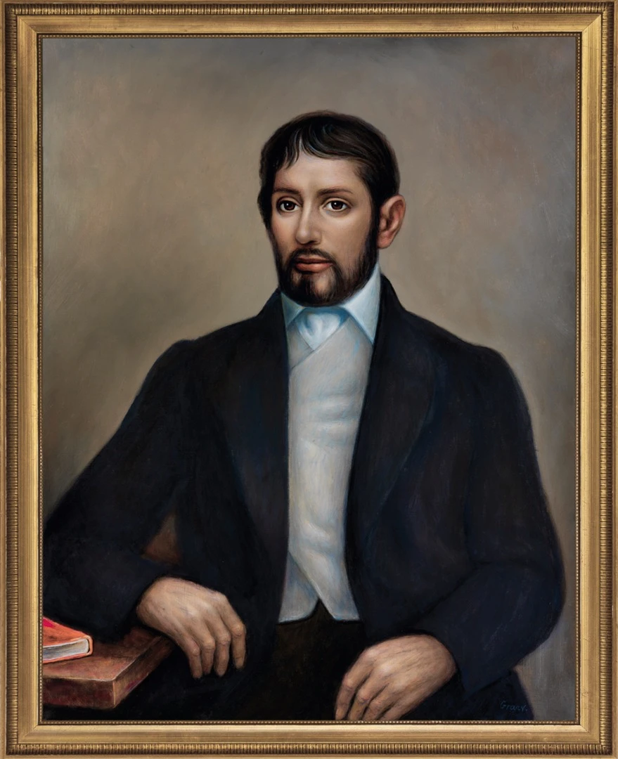 Portrait of Moinet as a young man