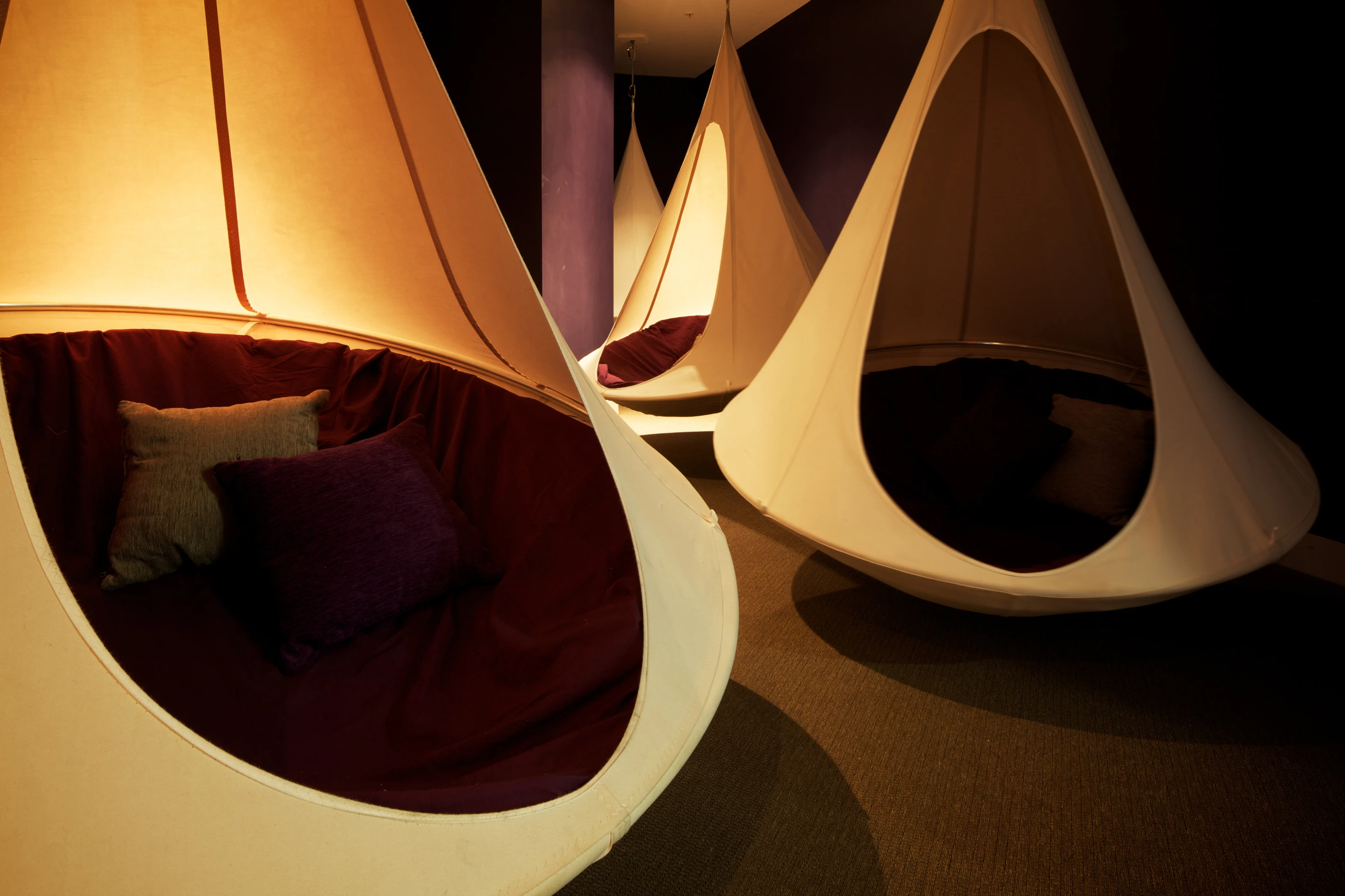Cacoon is designed on the basis of the nests of the weaver bird