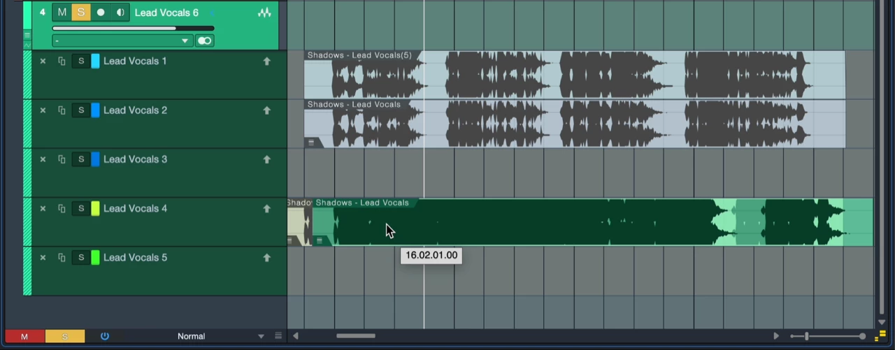 Comping between multiple takes is a breeze – once you've set it up properly