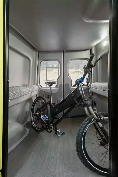 The Revel looks a little more cramped than we would have expected from just a single bike, but we reckon you could always take wheels off if needed