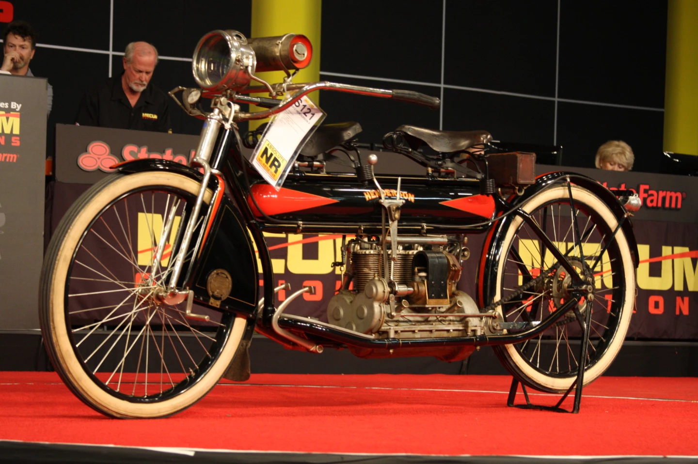 This ultra-rare first-year 1912 Henderson 4 is believed to be one of six surviving machines. An older restoration, the bike was purchased from Cape Town, South Africa in 1983 and thirty years later, it became one of the 50 most valuable motorcycles ever sold when it fetched $236,500. Image: Somer Hooker