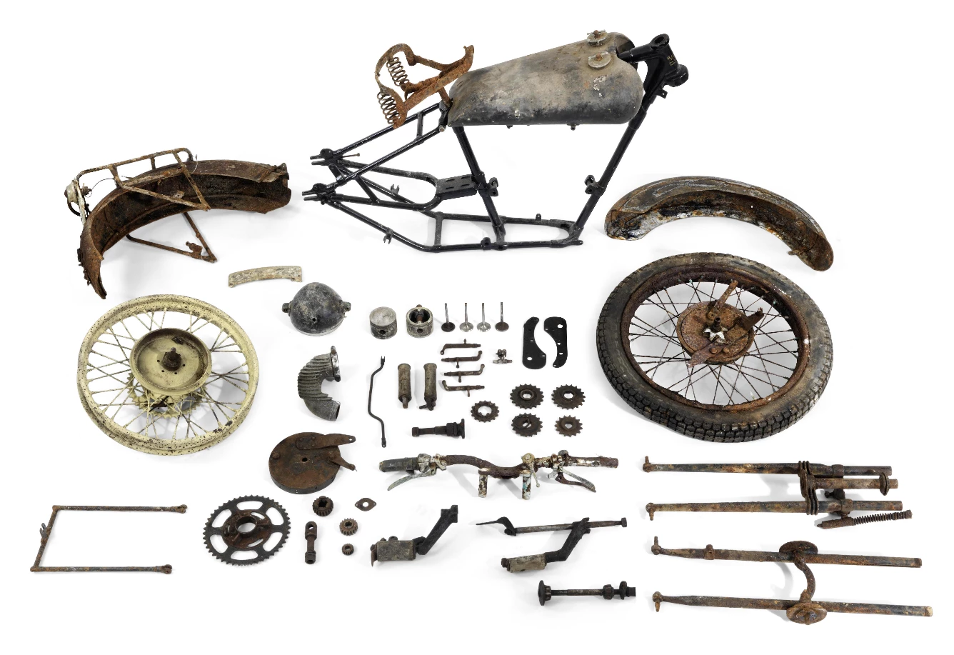 This 1926 Brough Superior SS100 Frame is estimated to sell for£30,000 to £40,000 (US$45,000 to $61,000)