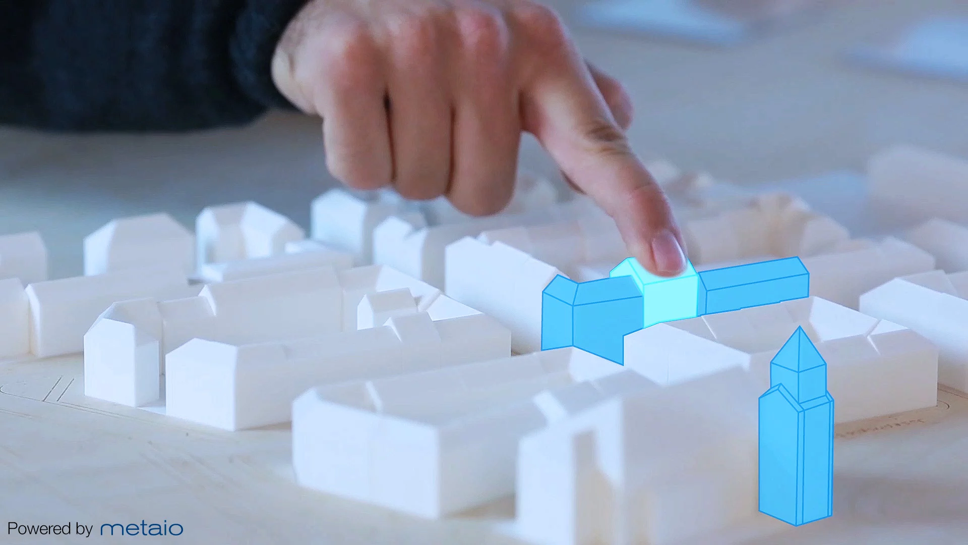 German company Metaio is using an infrared camera and AR technology to turn any surface into an interactive touchscreen (Photo: Metaio)