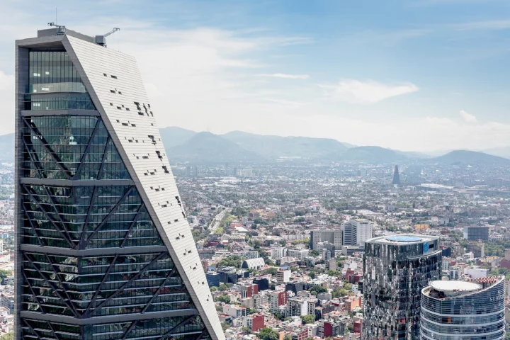 Torre Reforma is Mexico City's tallest building and rises to a height of 809 ft (246 m)