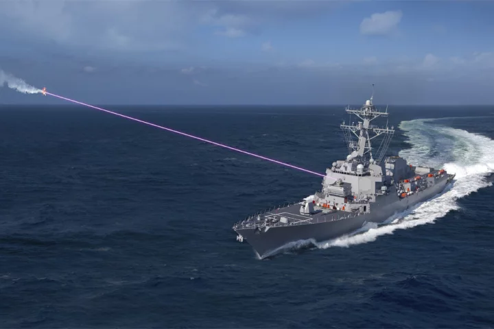 Artist's concept of the Lockheed Martin HELIOS in action