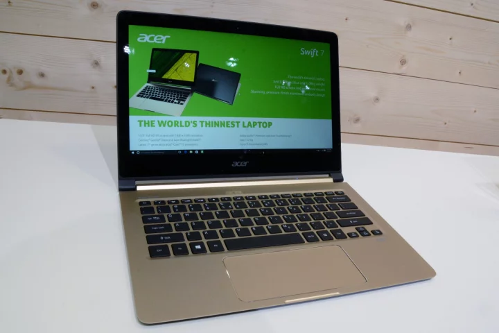 The Acer Swift 7 is less than 1 cm thick