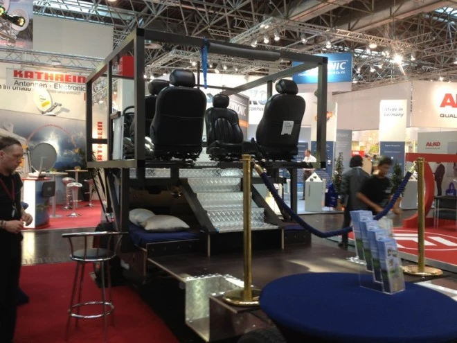 Skydancer's 2013 reverse alcove prototype has sleeping space below its staircase