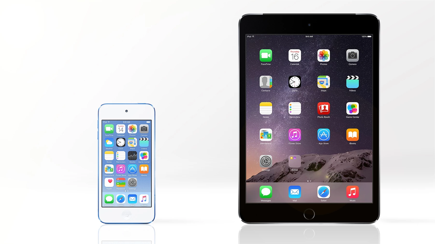 Gizmag compares the features and specs of the 6th generation iPod touch and the iPad mini 3