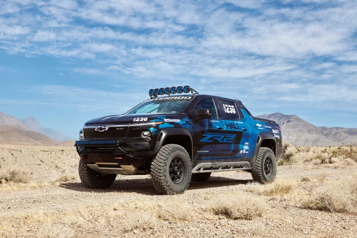 The 2025 Silverado EV ZR2 is a highly tuned racing version of its all-electric Silverado