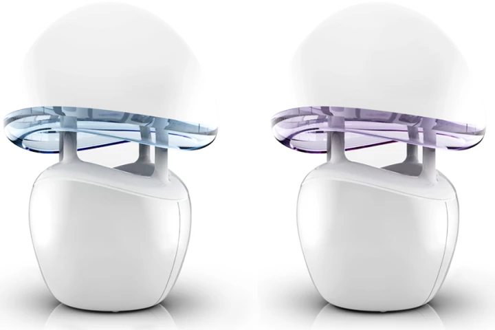 The InaTrap insect killer lures insects using an intermittent light and photocatalyst reaction to produce CO2