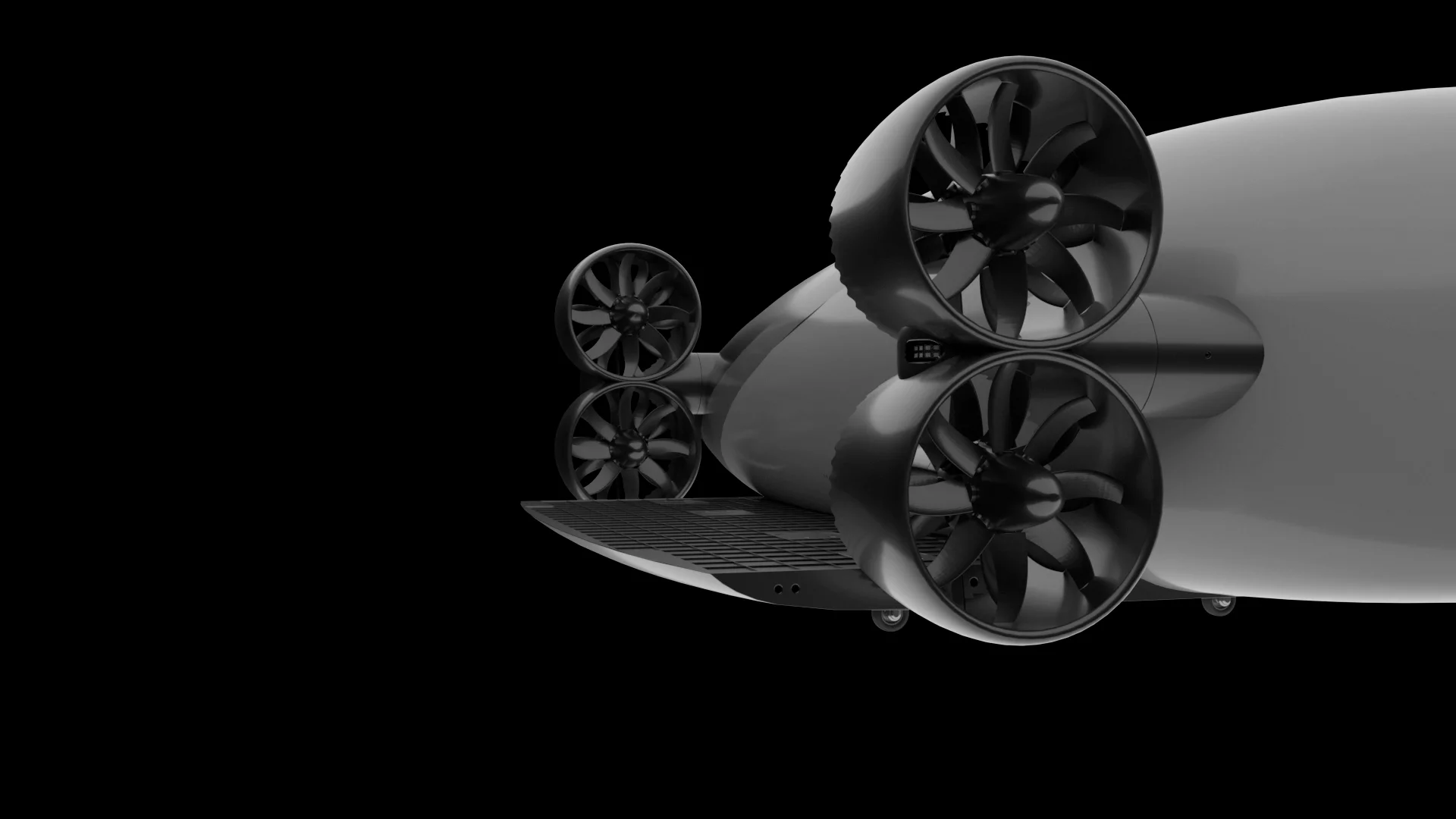 The entire 2.3 megawatt-hour battery pack is swappable; Kelekona is looking for 15-minute turnarounds at vertipads