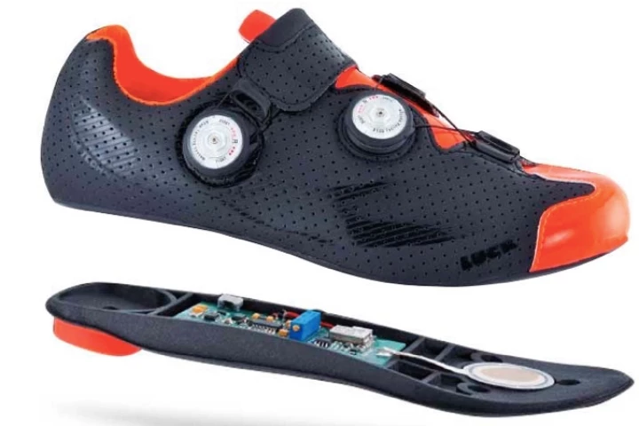 The Luck Potentiometer can be bolted onto the bottom of any of the company's existing higher-end road or mountain-biking shoes