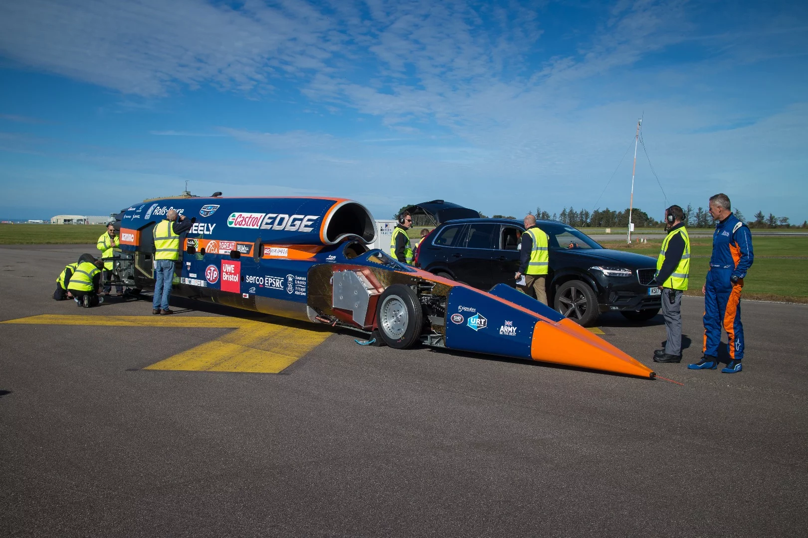 After nearly ten years of development the Bloodhound finally hit the tarmac