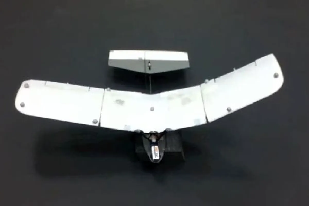 The Urbana-Champaign MAV features articulated wings with movable trailing edge flaps