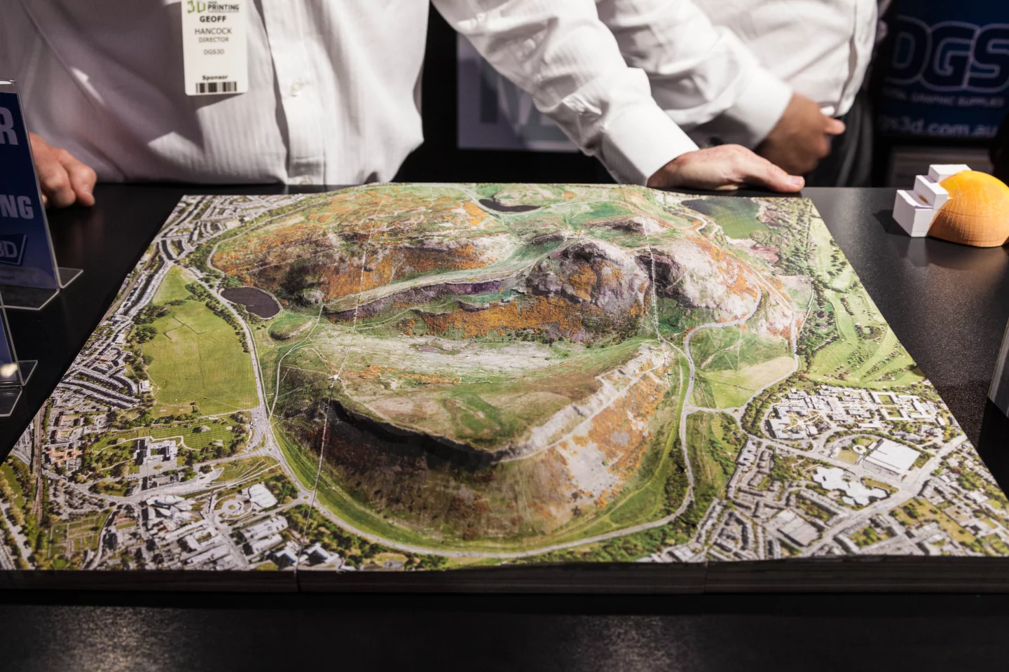 Topographical map, 3D printed in full colour by the Mcor IRIS machine (Photo: Loz Blain)