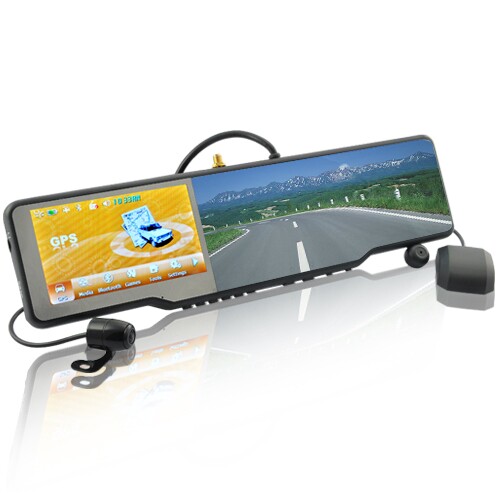 Rearview mirror kit adds Bluetooth, GPS, multimedia playback and