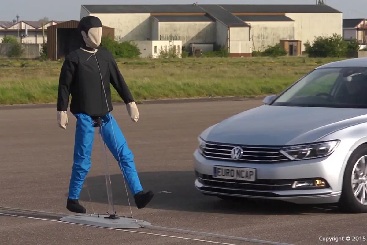 Euro NCAP's new Autonomous Emergency Braking (AEB) Pedestrian tests utilize life-like, moving dummies in a controlled environment