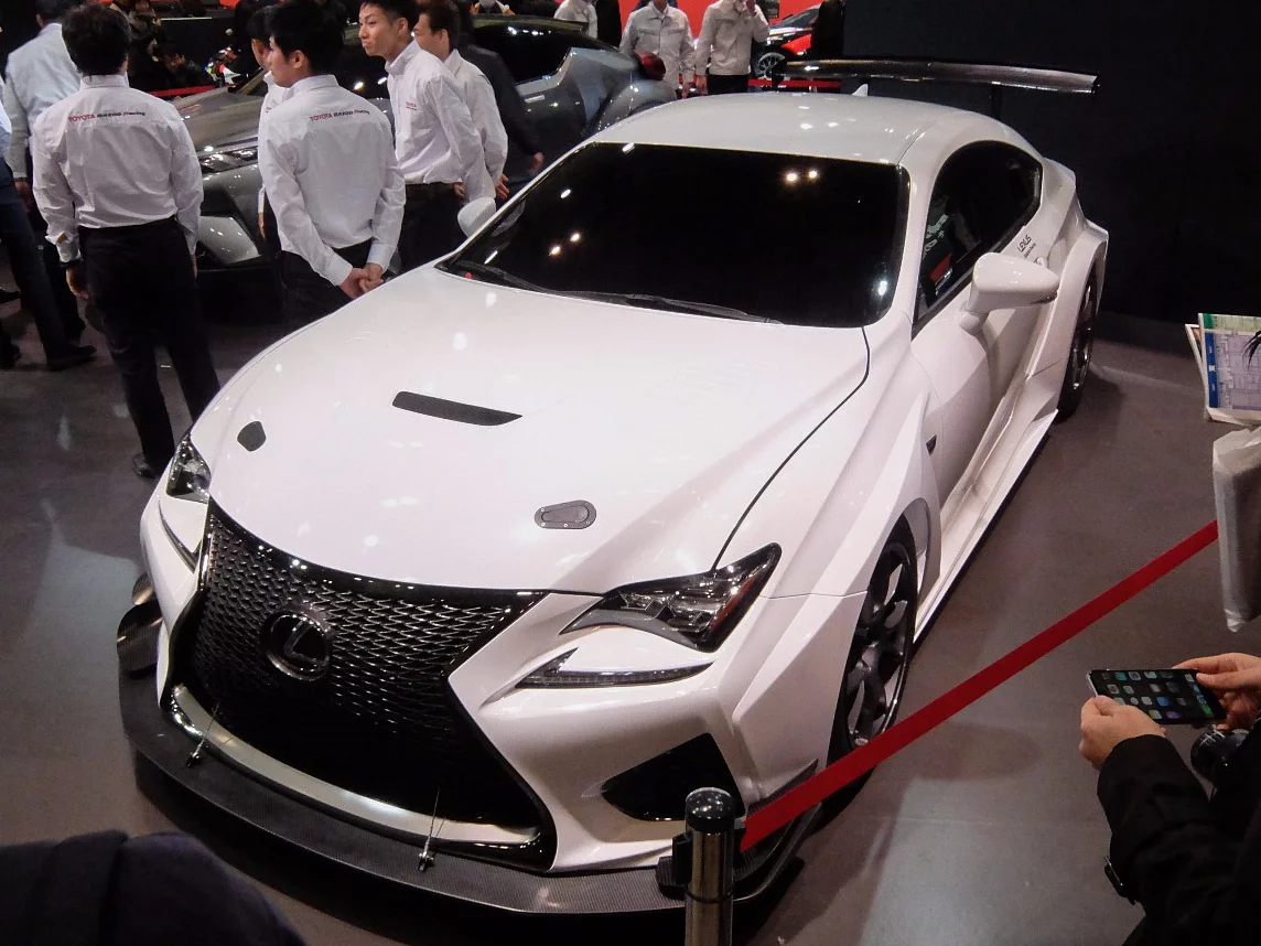 This is the Lexus RC F is seen as a test bed for performance parts on future road cars