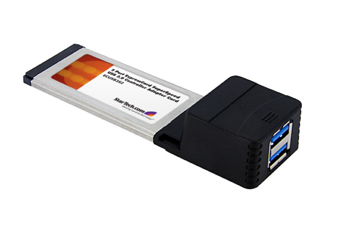 USB 3.0 ExpressCard 2port adapter makes upgrading to USB 3.0 easy