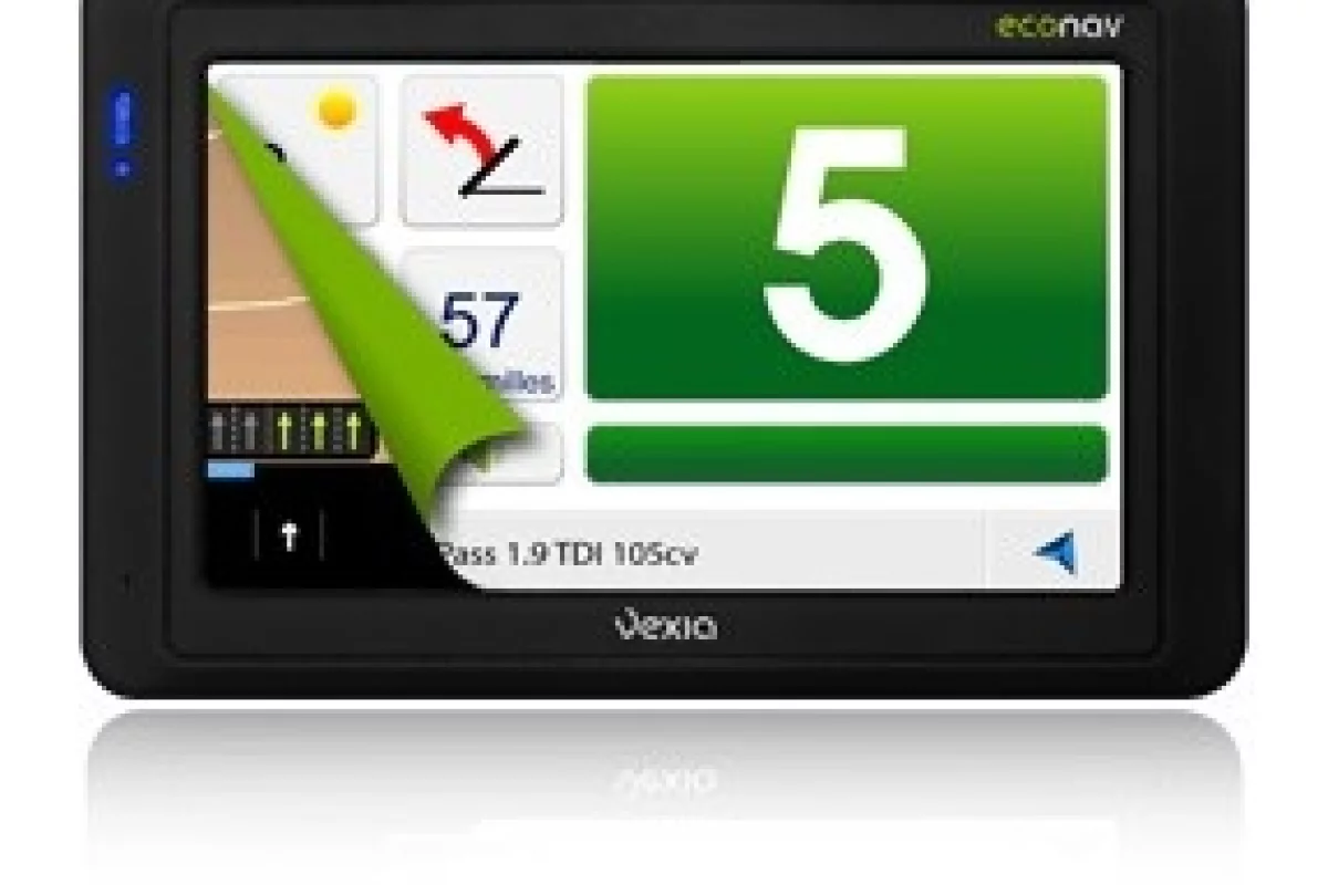 The Vexia Econav 435 gives drivers recommendations on the most fuel-efficient way to reach their destination