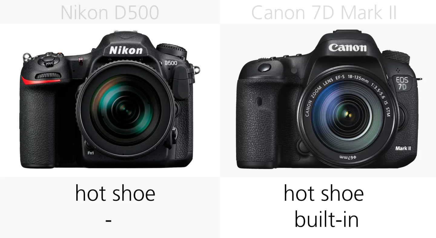 Flash comparison of the Nikon D500 and Canon 7D Mark II