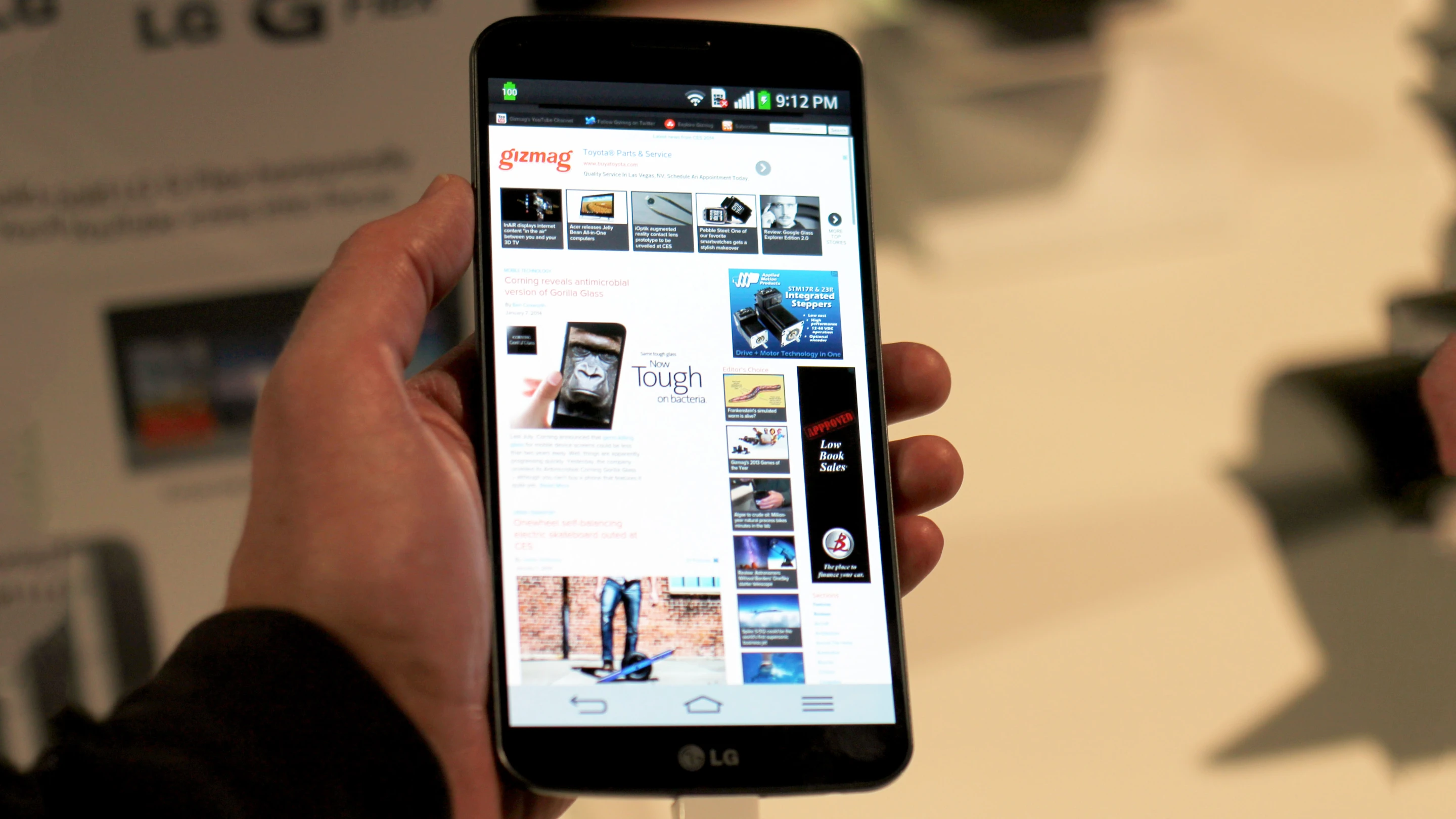 The LG G Flex at CES 2014