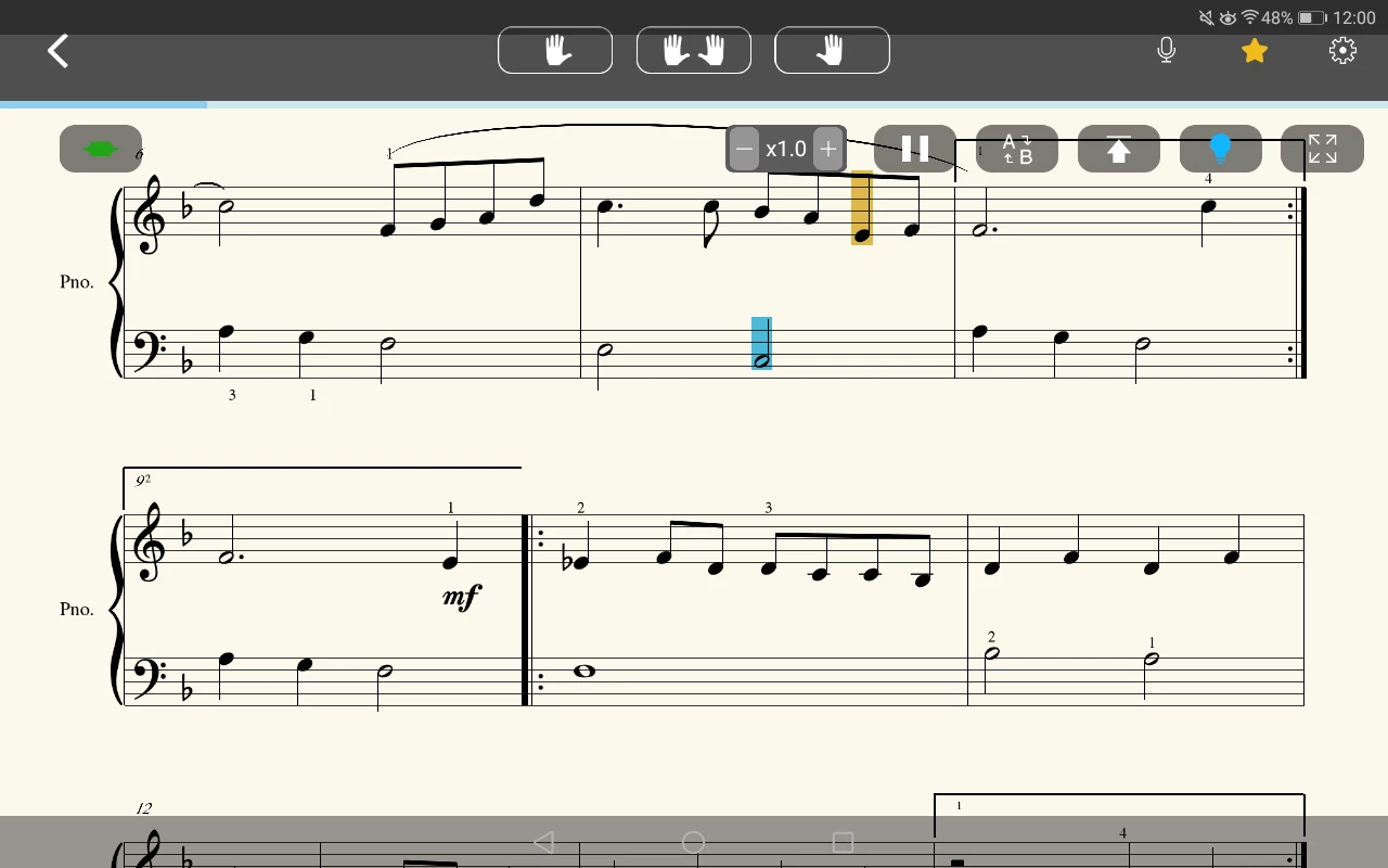 Folks are prompted to play songs in Sheet Music mode, while also learning to read score