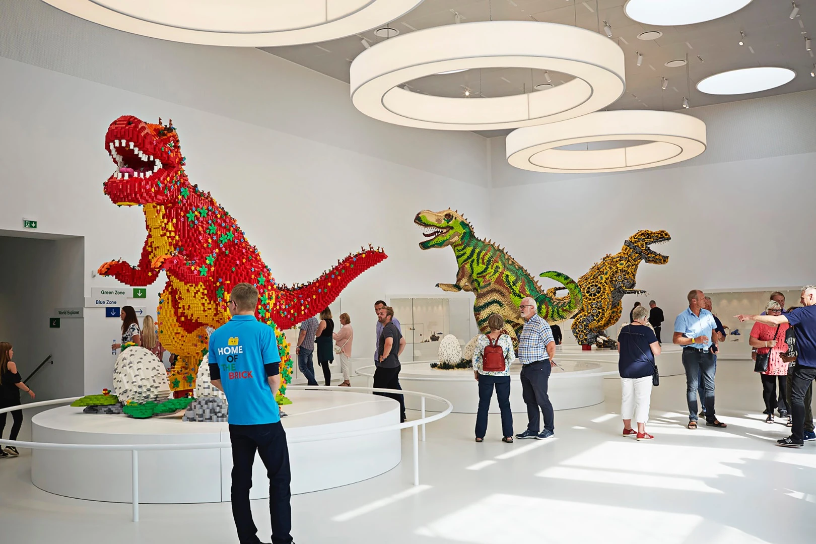 The top of the Lego House is given over to the Masterpiece Gallery, a curated collection of Lego fans' best creations