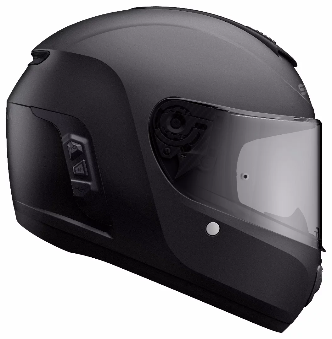 Sena Momentum INC helmet: active noise cancellation reduces ear-damaging wind noise