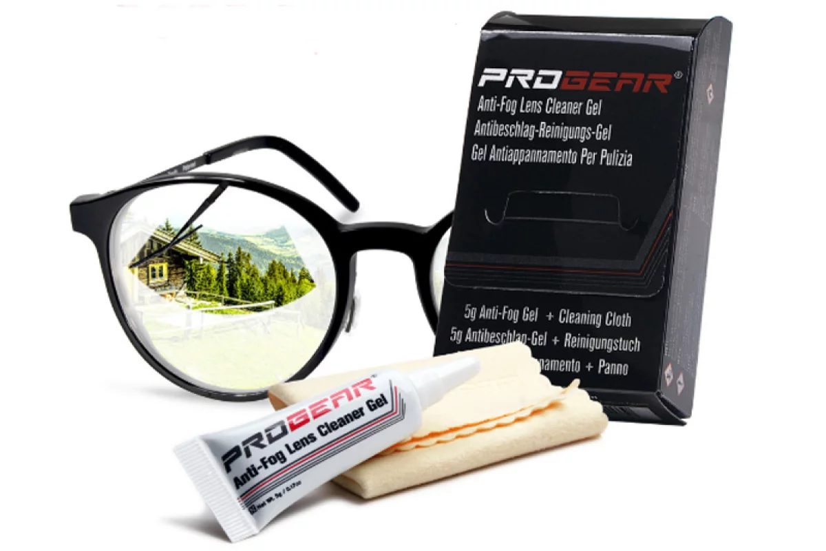 PROGEAR's anti-fog gel and wipes use no dangerous PFAS chemicals, and will stop your glasses misting up for up to 24 hours