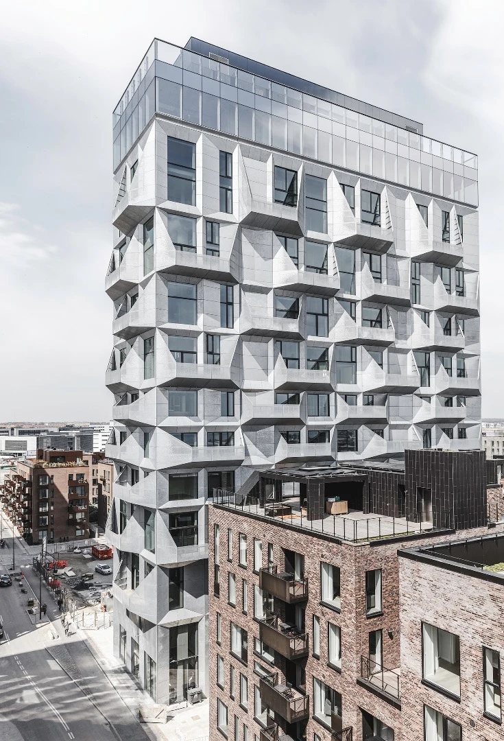 The Silo's galvanized steel facade adds balconies