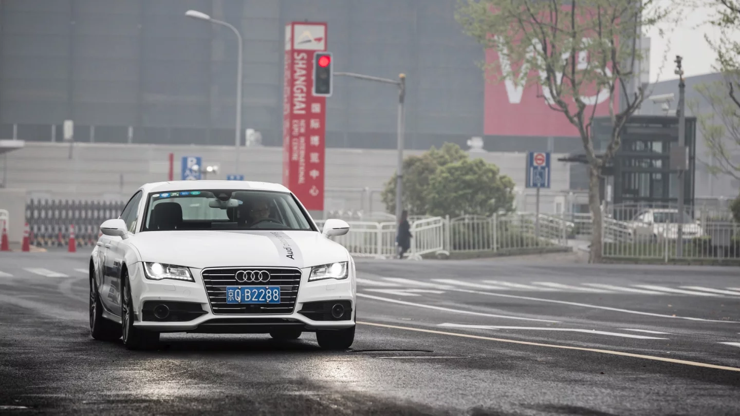 Audi offered journalists rides in the piloted A7