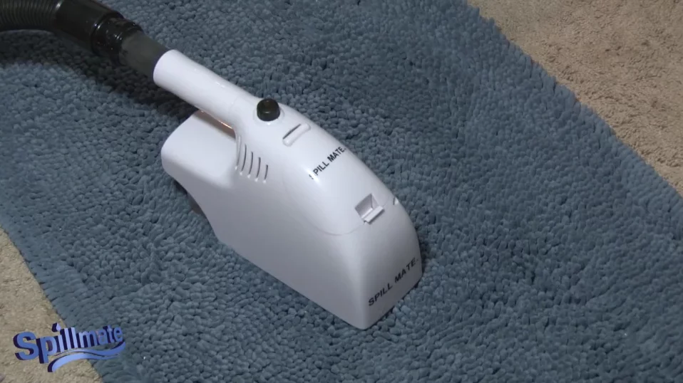 The SpillMate sucks liquids out of carpets