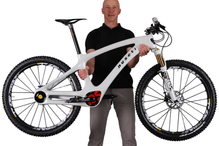 Gregory Zielinski with his Nuseti prototype