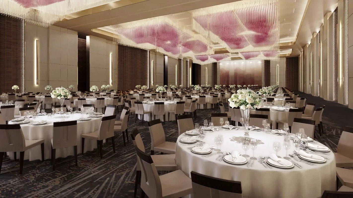 A dining area in the Yanqi Lake Kempinski Hotel